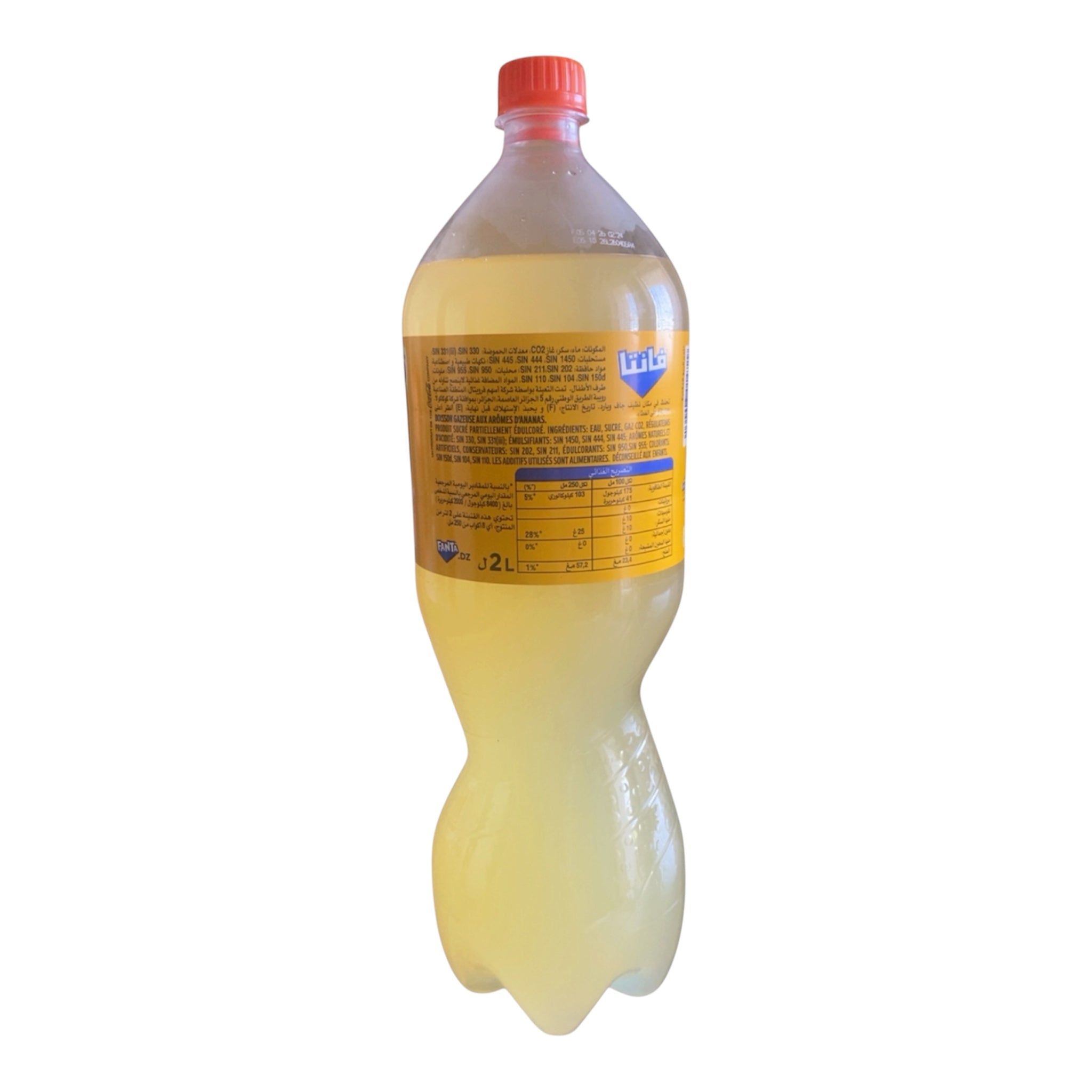 Fanta Algérie, Saveur Ananas, Boisson Gazeuse Rafraîchissante, 2L, pack minimum de 4 bouteilles