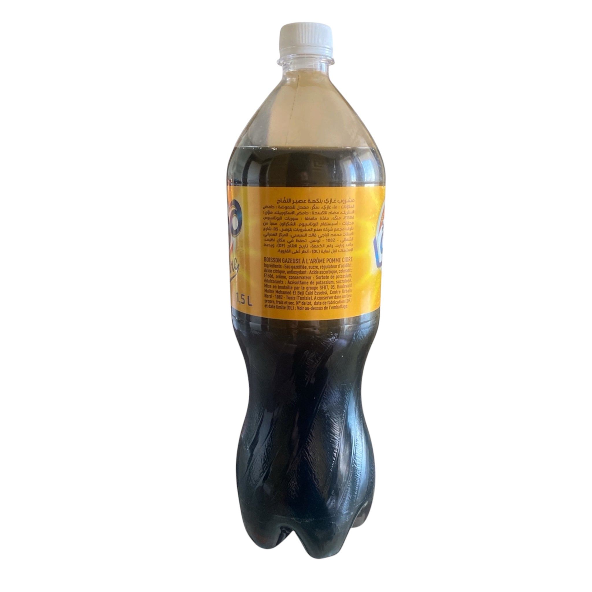 Boga Tunisie, Saveur Cidre, Boisson Gazeuse Rafraîchissante, 1L5, pack minimum de 5 bouteilles