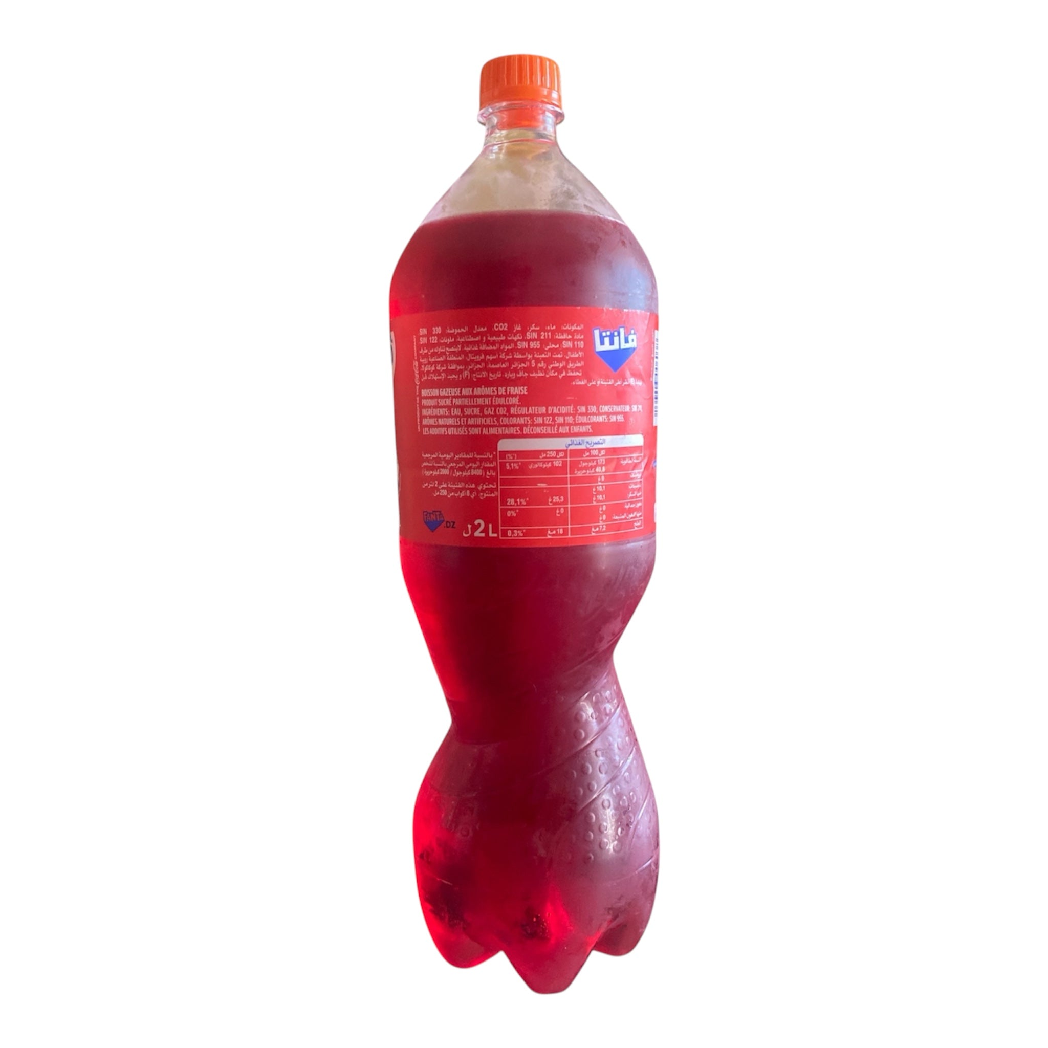 Fanta Algérie, Saveur Fraise, Boisson Gazeuse Rafraîchissante, 2L, pack minimum de 4 bouteilles